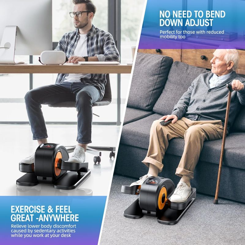 Photo 4 of (READ FULL POST) Under Desk Elliptical Machine, Ellipse Leg Exerciser for Seniors Fully Assembled, Quiet & Portable Electric Seated Pedal Exerciser with Remote Control & 12 Adjustable Speeds