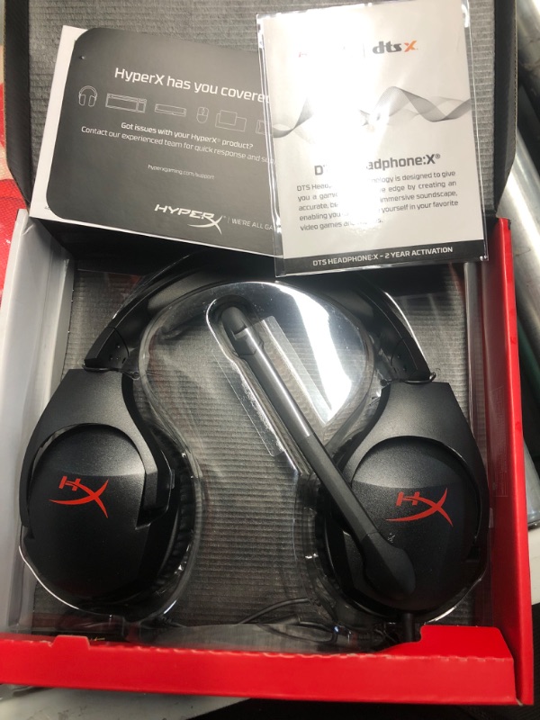 Photo 3 of HyperX Cloud Stinger – Gaming Headset, Lightweight, Comfortable Memory Foam, Swivel to Mute Noise-Cancellation Mic, Works on PC, PS4, PS5, Xbox One, Xbox Series X|S and Mobile,Black Black Wired Stinger DTS