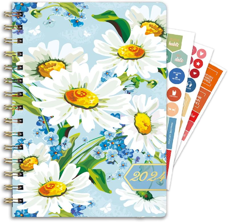 Photo 1 of **BUNDLE OF 3 NON REFUNDABLE**
Ymumuda 2024 Planner, 12-Month Weekly Monthly Planner from JAN.2024 to DEC.2024, 8.4" X 6", Spiral Planner Notebook with Stickers, Elastic Closure, Inner Pocket, Sticky Index Tabs, Floral 15