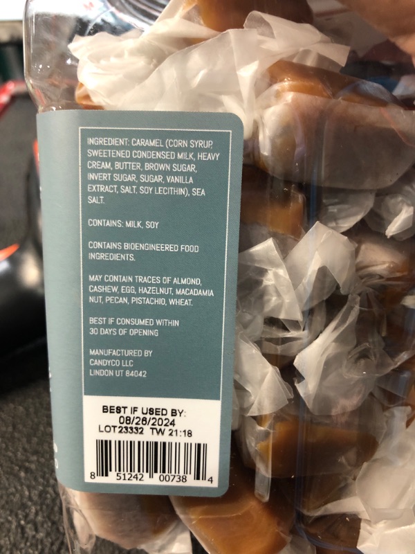 Photo 3 of **EXPIRES 08/26/2024 NON- REFUNDABLE**
Tara's All Natural Handcrafted Gourmet Sea Salt Caramel: Small Batch, Kettle Cooked, Creamy & Individually Wrapped - 20 Ounce