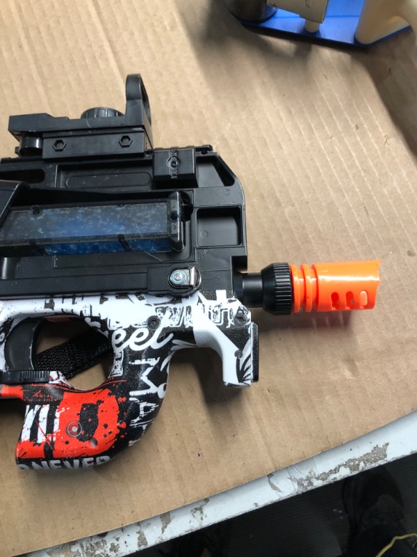 Photo 2 of **MINOR DAMAGE PREV USED- TIP CRACKED-UNTESTED-MISSING ACCESSORIES**
Gel Ball Blaster Splatter Ball Gun, Electric Splat Blaster Automatic Shoot with Water Balls Gel Beads Ammo, Rechargeable Battery Powered for Kids Adults Outdoor Shooting Games Activities