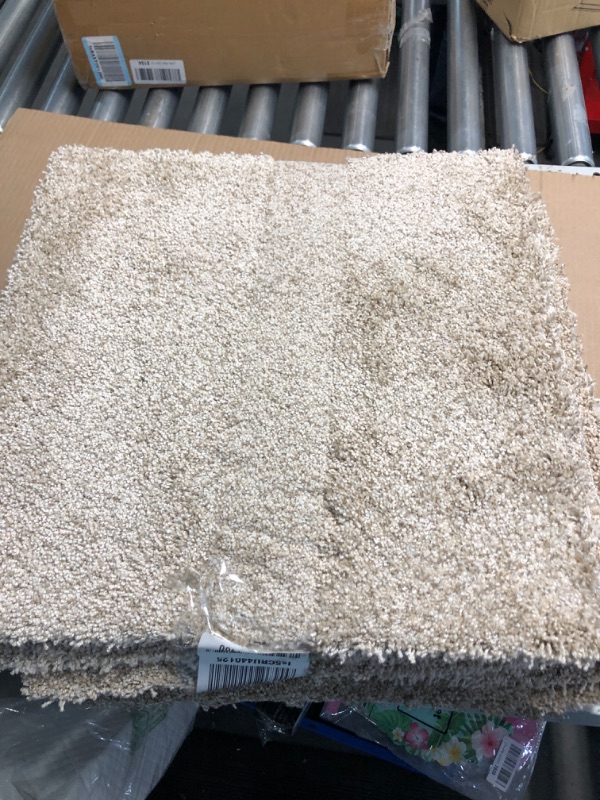 Photo 2 of **MINOR DAMAGE PREV USED**
Peak Performance Peel and Stick Carpet Tiles, Attached Cushion, Easy DIY Install, Soft Carpet, American Made, Seamless Appearance, Plush, Great for Area Rug (10 Tiles - 22.5 Square Feet, Yellowstone) 10 Tiles - 22.5 Square Feet 