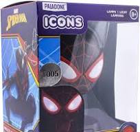 Photo 1 of Paladone Miles Morales Spider-Man Light, Battery Powered 3D Marvel Icon Desk Light,Red and Black