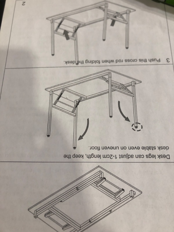 Photo 5 of (see all images) Need Computer Desk Office Desk 47 inches Folding Table 