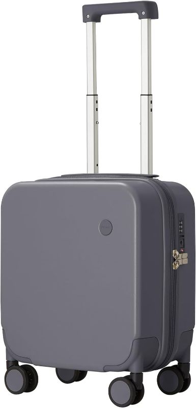 Photo 1 of ***USED - DEFAULT CODE IS 0-0-0 - NO PACKAGING***
mixi 14 Inch Underseat Luggage Carry on Suitcase Free Boarding Personal Item Suitcases with Spinner Wheels Hardshell Lightweight PC for Short Travel, Rock Gray