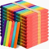 Photo 1 of NOT COLORED*8 STOCK PHOTO REFERENCE ONLY** 1000 Pcs Colored Popsicle Sticks for Crafts, 4.5 Inch Colored Wooden Craft Sticks, Ice Cream Sticks, Rainbow Popsicle Sticks, Great for DIY Craft Creative Designs and Children Education