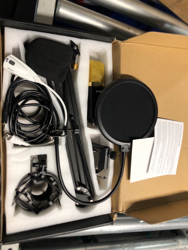 Photo 2 of **NONREFUNDABLE**FOR PARTS OR REPAIR**SEE NOTES**
Zingyou Condenser Microphone Bundle, Zy-007 Professional Cardioid Studio