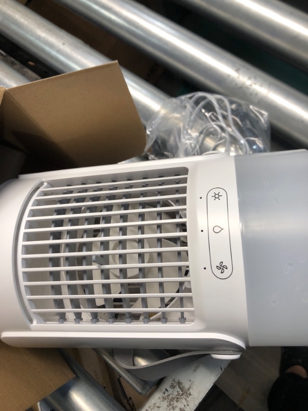 Photo 2 of Portable Air Conditioners Cooling Fan, Portable AC Mini Air Conditioner with 7 Colors Light, 3 Speeds 3 Timer, Personal Desk Small Evaporative Air Cooler with Humidifier for Room Home Office Car ?A3 Portable Air Conditioners