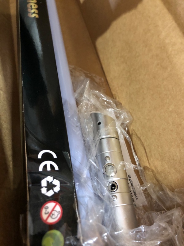 Photo 2 of **NONREFUNDABLE**FOR PARTS OR REPAIR**SEE NOTES**
Lightsaber Rechargeable 7 RGB Color Metal Hilt Dueling LED Light Saber for Adults Kids Cosplay Accessories with Sound Mode Silver