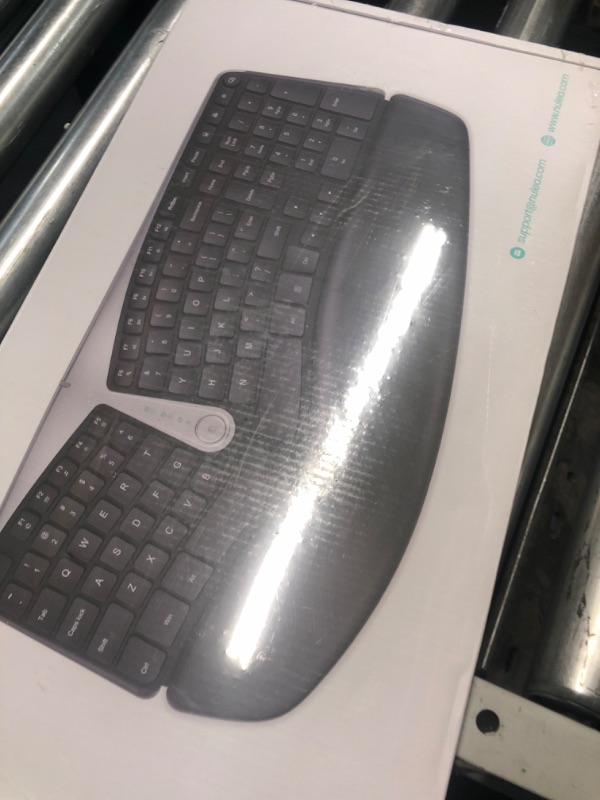Photo 1 of Nulea Wireless Ergonomic Keyboard, 2.4G Split Keyboard with Cushioned Wrist and Palm Support, Arched Keyboard Design for Natural Typing, Compatible with Windows/Mac