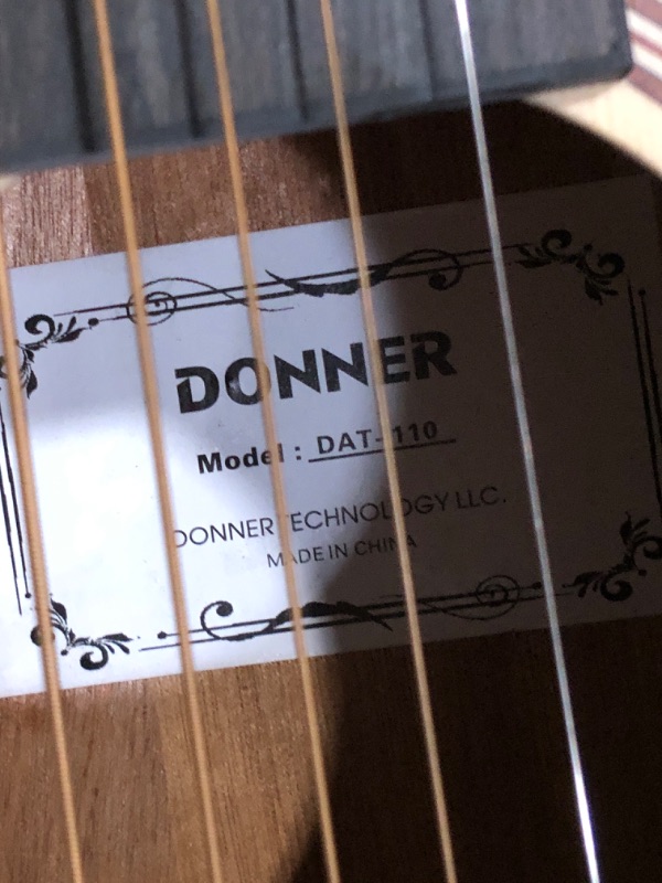 Photo 5 of (incomplete)(missing one string)(please see all images) Donner Acoustic Guitar Kit 36 Inch Dreadnought Acustica Guitarra Bundle for Beginner 