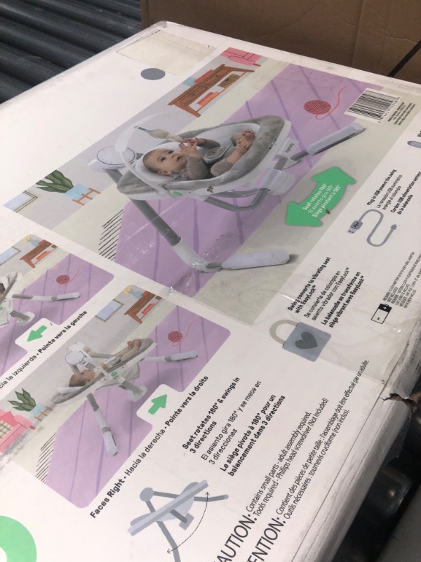 Photo 1 of ***USED - LIKELY MISSING PARTS - UNABLE TO VERIFY FUNCTIONALITY***
kmaier Electric Baby Swing for Infants, Baby Rocker for Infants with 3 Speeds, 8 Lullabies, AC Adapter & Battery Operated, Indoor & Outdoor Use, Remote Control