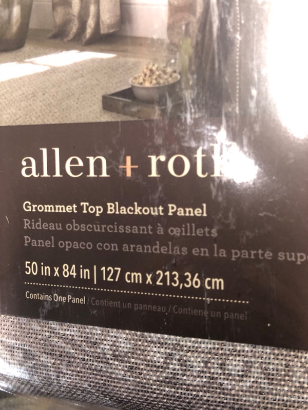 Photo 3 of allen + roth 84-in Gray Room Darkening Thermal Lined Grommet Single Curtain Panel