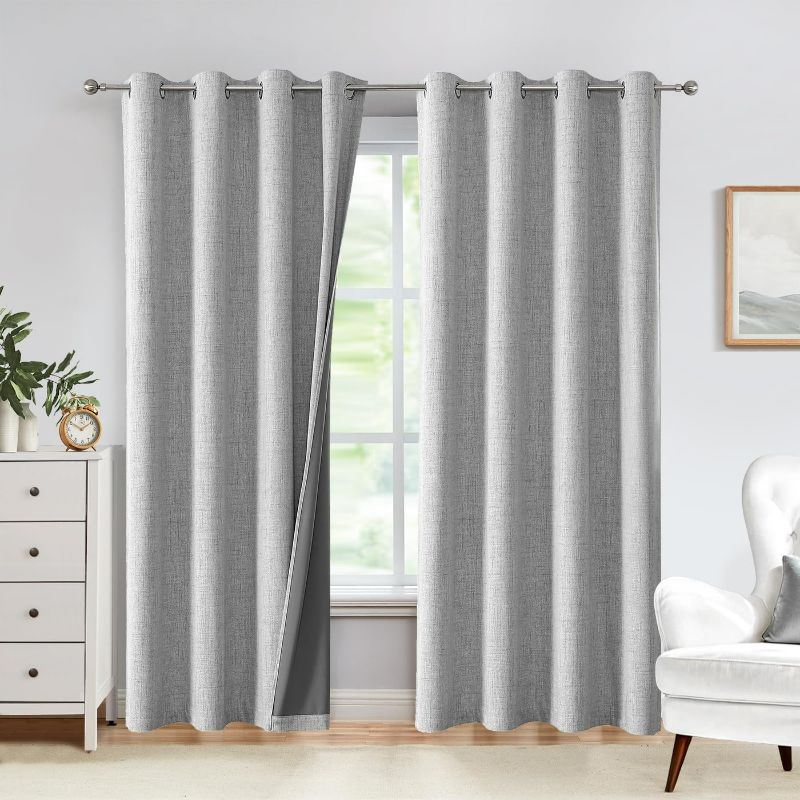 Photo 1 of (READ FULL POST) allen + roth 84-in Grey Light Filtering Grommet Single Curtain Panel