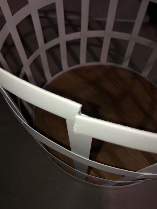 Photo 4 of (NON-REFUNDABLE) Origin 21 16.5-in W x 12.5-in H x 16.5-in D White Iron Basket
