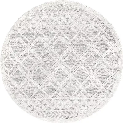 Photo 1 of ***USED - DIRTY - NO PACKAGING***
nuLOOM Ansley Moroccan Lattice Tassel Area Rug 3.5" Round