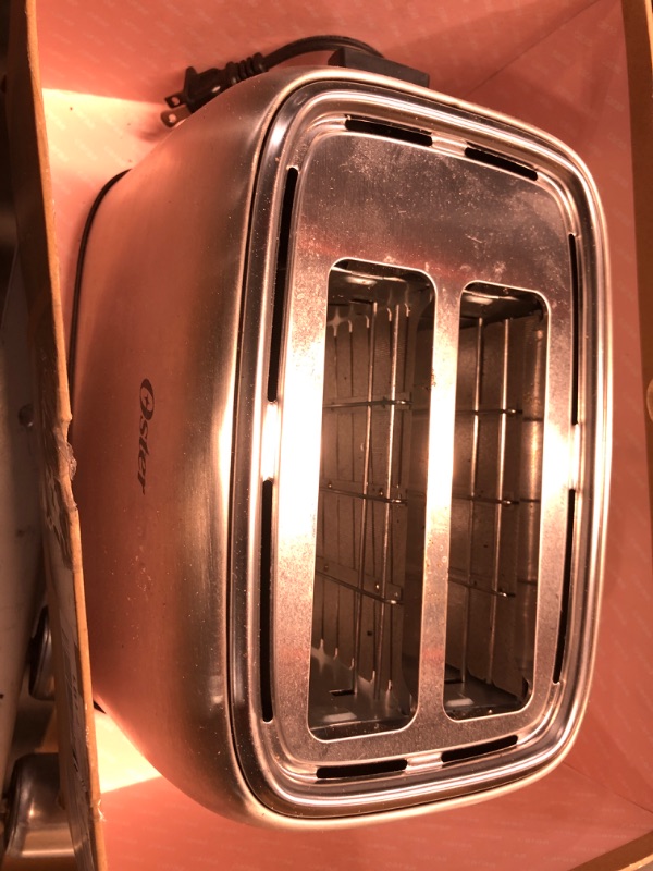 Photo 2 of (see all images) Oster 2-Slice Toaster with Advanced Toast Technology, Stainless Steel 2-Slice Toaster Gray