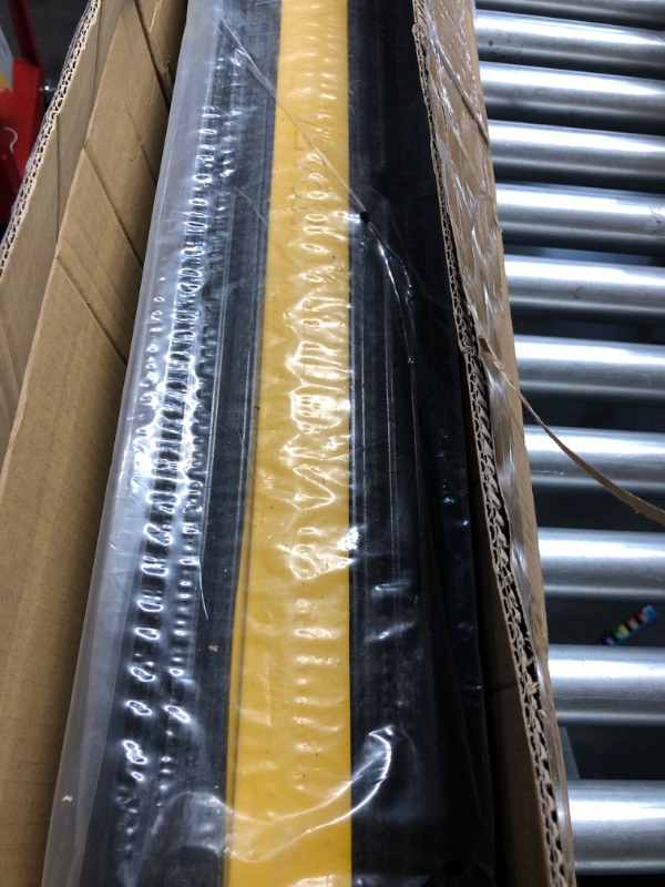 Photo 2 of FAHKNS ? ???? ?? ? ??????? 11000lbs per Axle Capacity Protective Wire Cord ????? ?????????,Hose Cable Ramp Protective Cover,Cable Protector,Speed Bumps?Yellow,Black? 3 Pack of 2 Channel