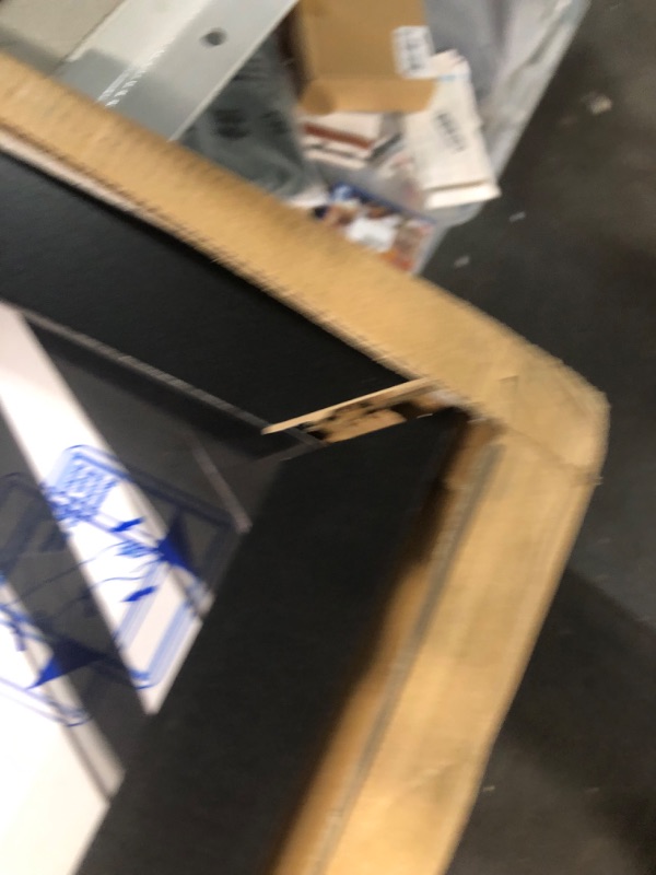 Photo 4 of **SEE PICS FOR DAMAGE**Americanflat 30X40 Poster Frame in Black - Composite Wood with Polished Plexiglass - Horizontal and Vertical Formats for Wall with Hanging Hardware Included Black 30X40 Frame