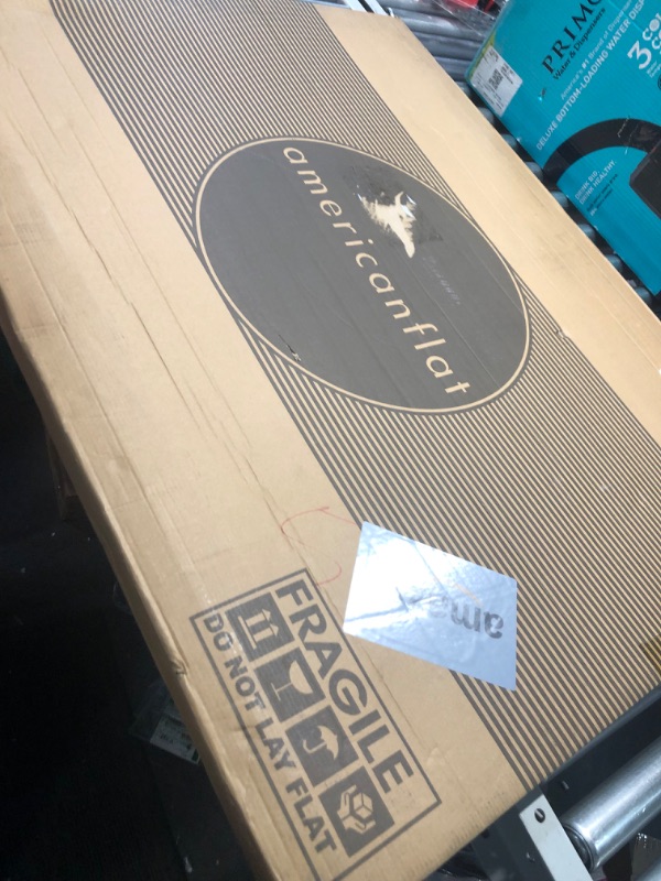 Photo 3 of **SEE PICS FOR DAMAGE**Americanflat 30X40 Poster Frame in Black - Composite Wood with Polished Plexiglass - Horizontal and Vertical Formats for Wall with Hanging Hardware Included Black 30X40 Frame