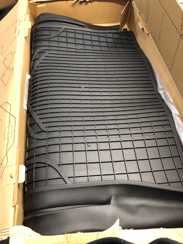 Photo 3 of 3W Tesla Model 3 Floor Mats, All-Weather TPE Floor Liner Compatible for Tesla Model 3 2021-2023, Full Set Black Floor Mats