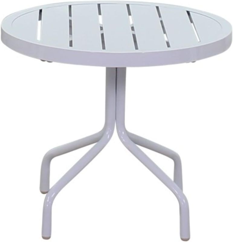 Photo 1 of ***MINOR DAMAGE*USED*SCUFFED PAINT*DIRTY*PICTURED***
Courtyard Casual Santa Fe Collection 20" Round End Table, White