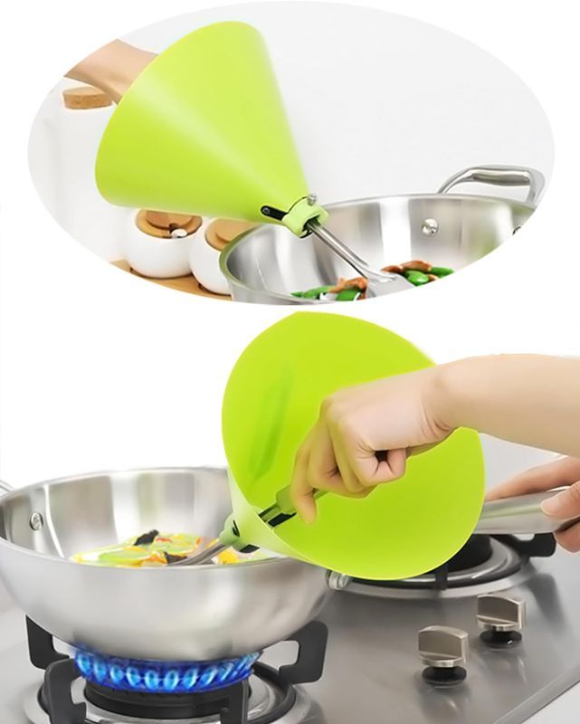 Photo 1 of **bundle of 2***OLIVIC Kitchen Cooking Tools Hand Guard Protection for Oil Splash Stir-fry, Anti Oil Splash, Anti Burn, Anti Scald Shield, Protective Cover Cooking Guard, for Metal Spatula (GREEN)
