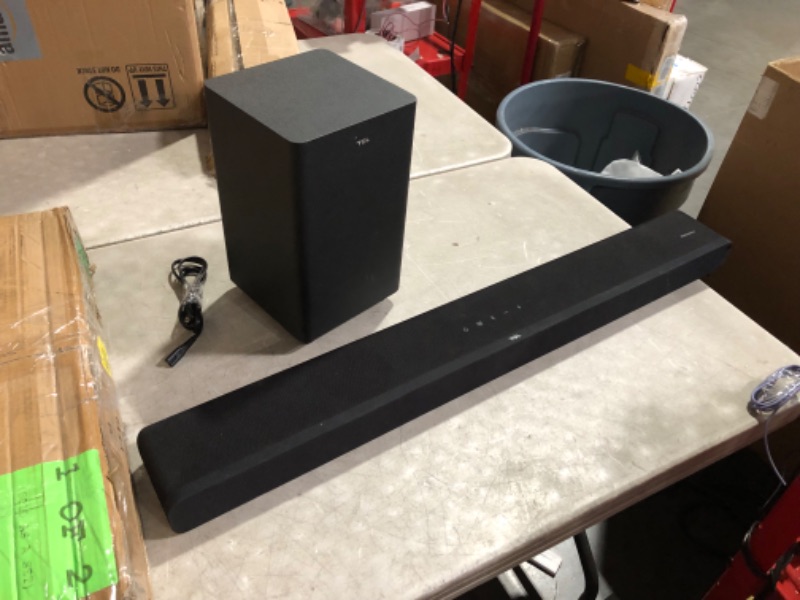 Photo 2 of ***USED - NO PACKAGING - SEE COMMENTS***
TCL 4K Alto 8 Plus 2.1.2 Channel Dolby Atmos Sound Bar with Wireless Subwoofer, Bluetooth – TS8212-NA, 39-inch, Black