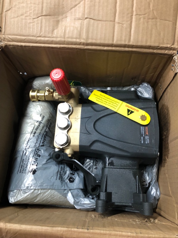 Photo 8 of **base is broken**see pictures**VEVOR Pressure Washer Pump, 4400 PSI, 4.0 GPM, 1" Shaft Horizontal Triplex Plunger, Replacement Power Washer Pumps Kit, Parts Washer Pump, Compatible with Simpson MorFlex Models 40224, 40225, 40226