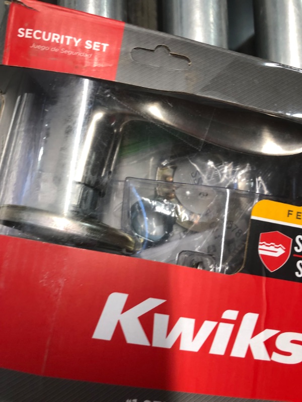 Photo 2 of **parts only** nonrefundable***Kwikset 991 Tustin Entry Lever and Single Cylinder Deadbolt Combo Pack featuring SmartKey in Satin Nickel, Model Number: 99910-040