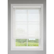 Photo 1 of **missing hardware**LEVOLOR Trim+Go 2-in Slat Width 39-in x 64-in Cordless White Faux Wood Room Darkening Horizontal Blinds
