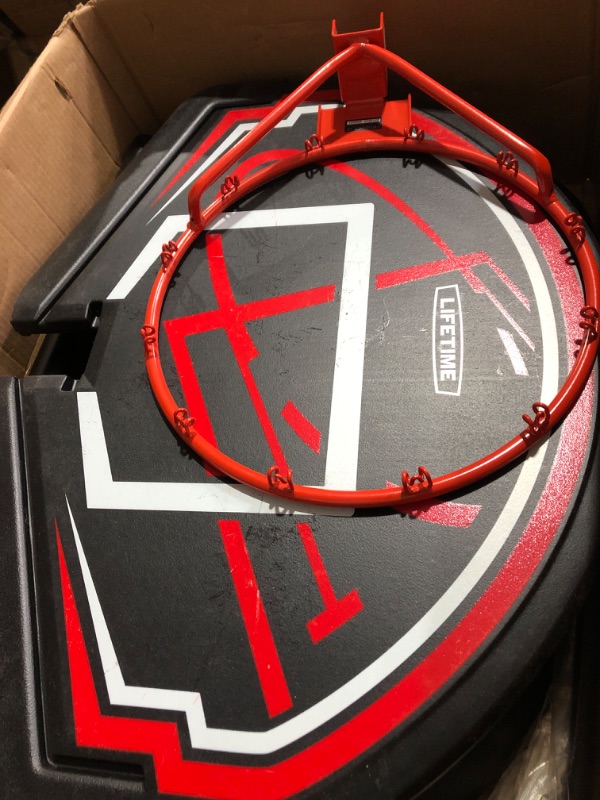 Photo 2 of (incomplete)(sold for parts) Lifetime 32" Youth Portable Basketball Hoop 32" Portable Red/Black