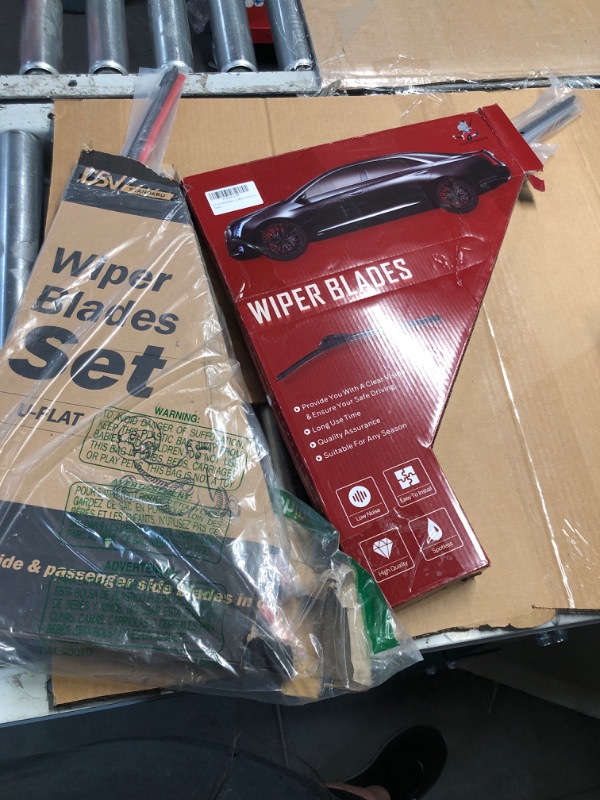 Photo 2 of (Bundle of 2/ NO REFUNDS) DSV Standard Windshield Wiper Blades, 26” and 17” Car Wiper Blades With Universal U/J Hook, Automotive Replacement Wiper Blades for my Car, Water Repellency Wiper Blade, Pack of 2 26" and 17"