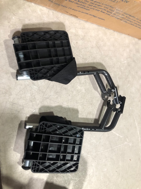 Photo 1 of ***USED - MISSING HARDWARE - SEE COMMENTS***
Drive Medical SSP118FA-SF Silver Sport 1 Folding Transport Wheelchair with Full Arms and Removable Swing-Away Footrest, Black