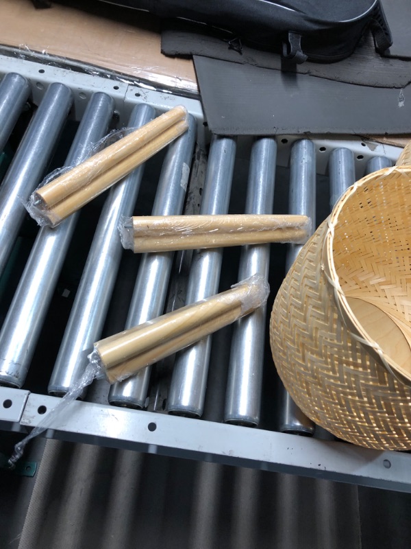 Photo 1 of Bamboo Indoor Wicker Planters with Stands, Natural Rattan Plant Pots for Versatile Indoor Gardening, Set of 3 - S, M, L