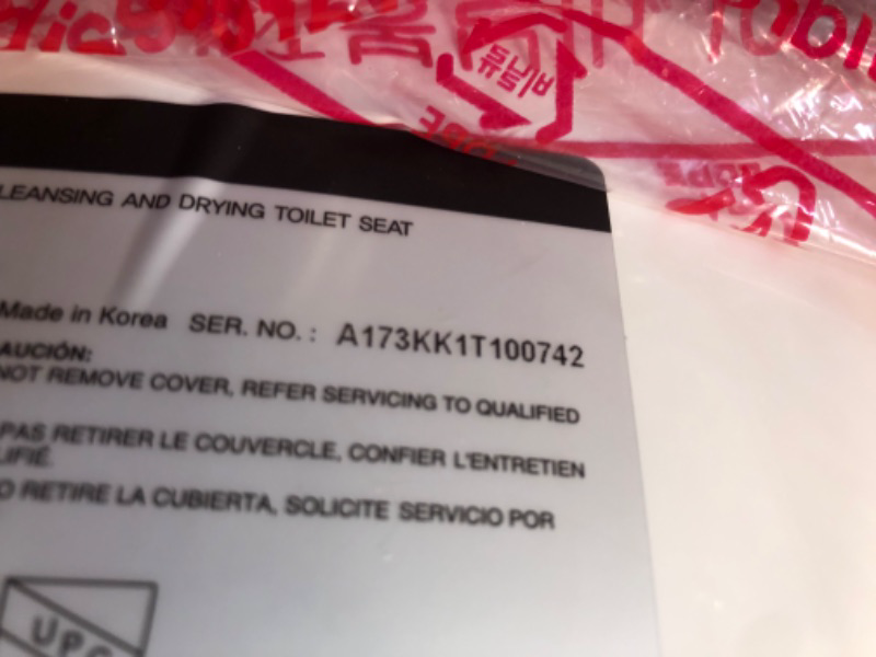 Photo 5 of ***NON-REFUNDABLE**NO RETURNS**SOLD AS IS**PARTS ONLY**Kohler Bn330-N0 Novita Electric Bidet Toliet Seat, Elongated Heated and Warm Water Bidet with Dryer, White Elongated Seat