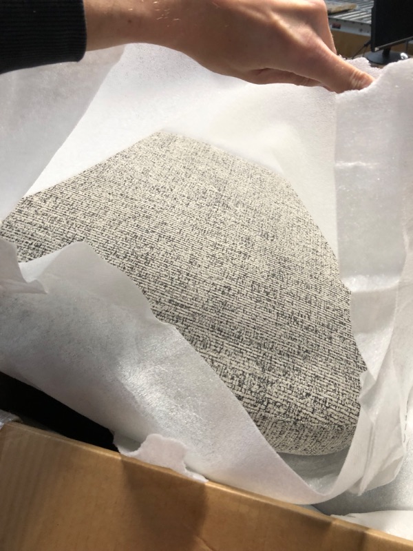 Photo 1 of Counter Height Bar Stools with Full Back-Swivel Bar Chairs Modern Barstools Set of 2 with Linen Padded Back, Metal Footrest - Grey - 30 inch