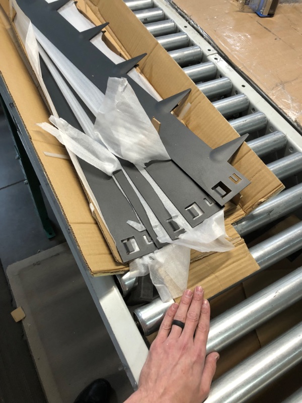 Photo 1 of 5 Pack Steel Landscape Edging,Metal Landscape Edging 40 Inch Strips, Metal Garden Edging 6 inch Depth