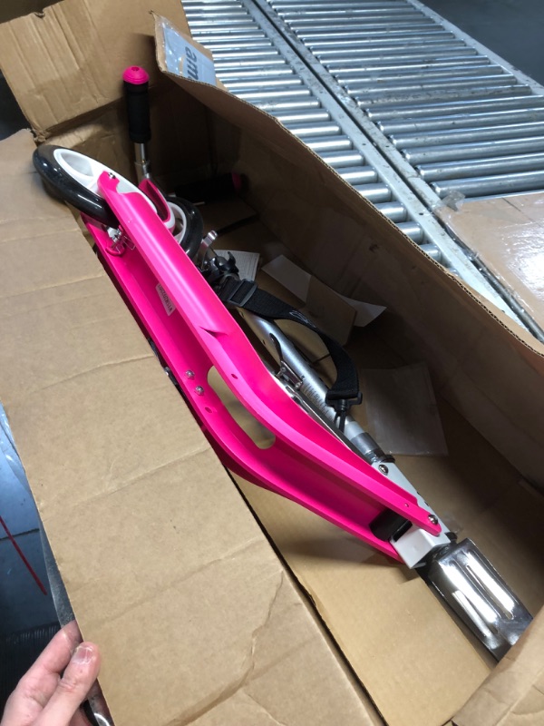 Photo 3 of **missing hardware** Scooter | Adjustable Height, Foldable, Lightweight Aluminum Frame | Holds Up to 220lbs | Pink