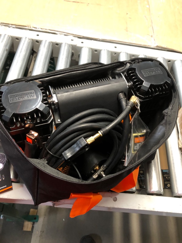 Photo 2 of **broken handle** ALL-TOP Air Compressor Kit, Dual Cylinder 12V Portable Inflator 12.35 ft³/Min, Offroad Air Compressor