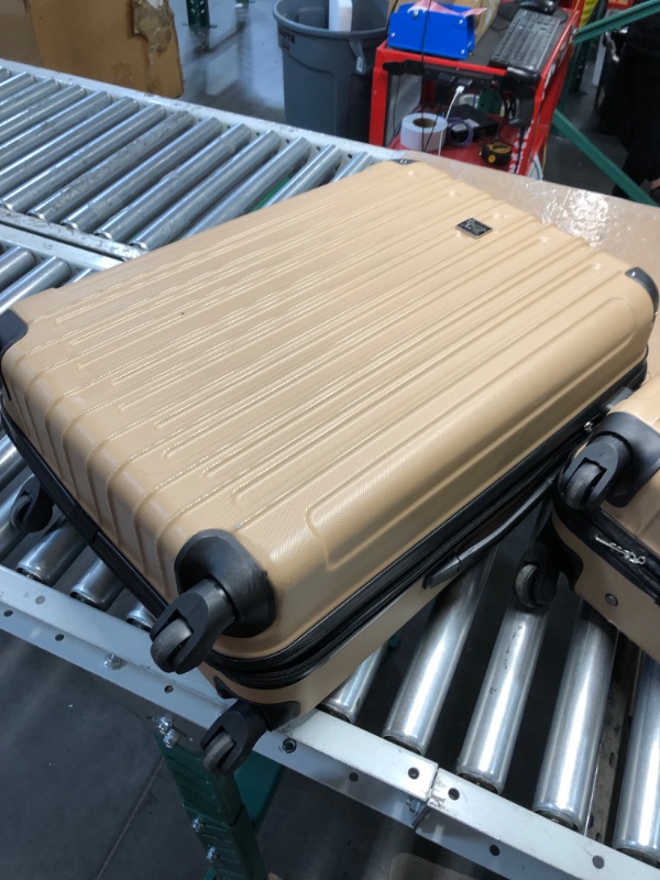 Photo 1 of **scuffs/scratches** Travelers Club Midtown Hardside 4-Piece Luggage Travel Set, Tan