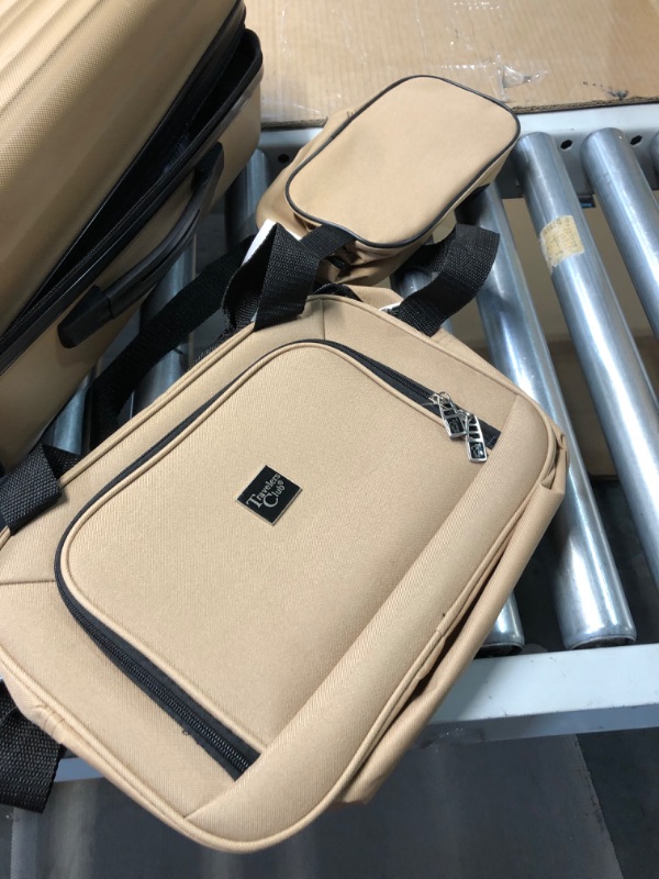 Photo 1 of **scuffs/scratches** Travelers Club Midtown Hardside 4-Piece Luggage Travel Set, Tan