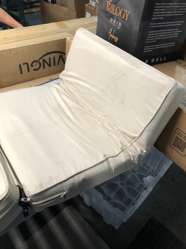 Photo 2 of ***USED - DIRTY - NO PACKAGING***
Classic Accessories Montlake FadeSafe Water-Resistant 72 x 21 x 3 Inch Patio Chaise Lounge Cushion, Antique Beige