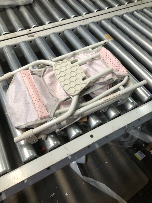 Photo 1 of **hardware loose** Olivia's Little World Baby Doll Jogging Stroller Polka Dots Princess Collection, Doll Pram for 18" Dolls, Foldable Stroller, Pink & Gray