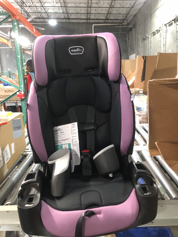 Photo 2 of Evenflo Maestro Sport Convertible Booster Car Seat, Forward Facing, High Back, 5-Point Harness, For Kids 2 to 8 Years Old, Whitney Pink