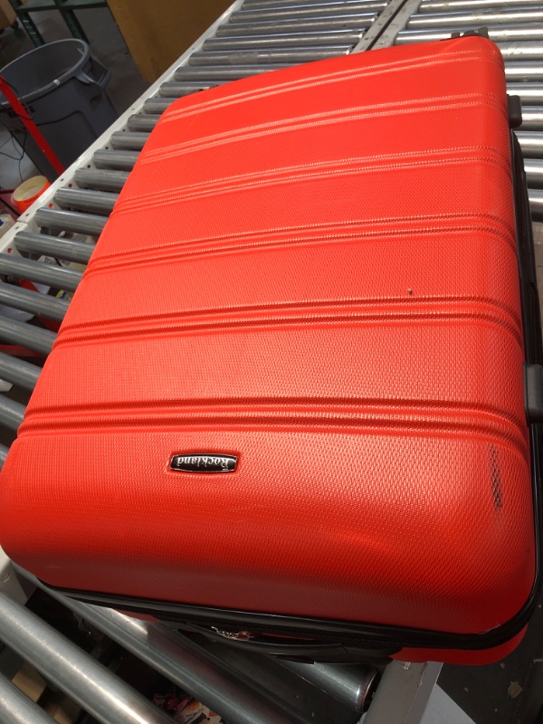 Photo 2 of **MINOR SCRATCHES/STOCK PHOTO FOR REFERENCE ONLY REFER TO PICTURES**
Rockland Melbourne Hardside Expandable Spinner Wheel Luggage, 3-Piece Set (20/24/28) Red/Orange