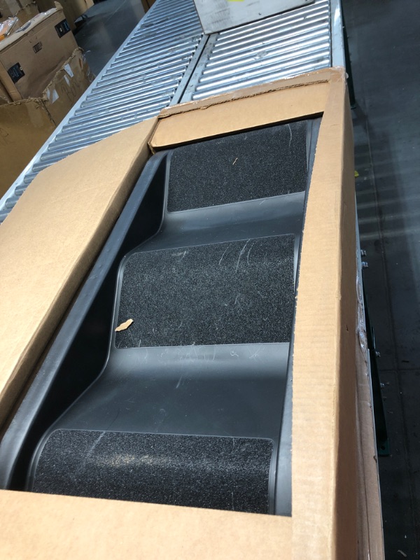 Photo 2 of ***DAMAGED - BASE BROKEN - SEE COMMENTS***
PetSafe Happy Ride Side Door Pet Steps for Cars and SUVs - Foldable Dog Stairs Grant Pets Access to Back Seat - Stable Design - 3 Heights for Most Vehicles - Supports up to 200 Pounds