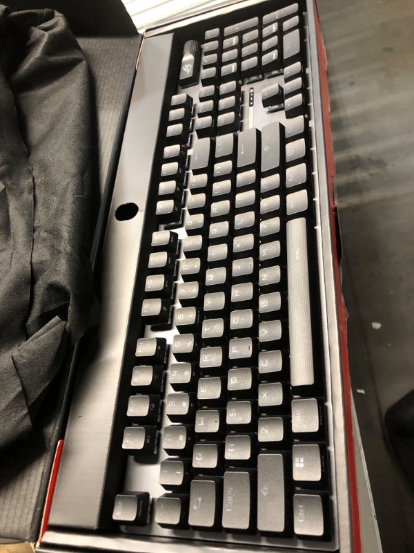 Photo 2 of ASUS ROG Strix Scope II Gaming Keyboard, pre-lubed ROG NX Snow Linear Mechanical switches, Sound-dampening Foam, PBT doubleshot keycaps, Streaming hotkeys, Multi-Function Controls, Wrist Rest Snow Switch-Refined linear Strix Scope II