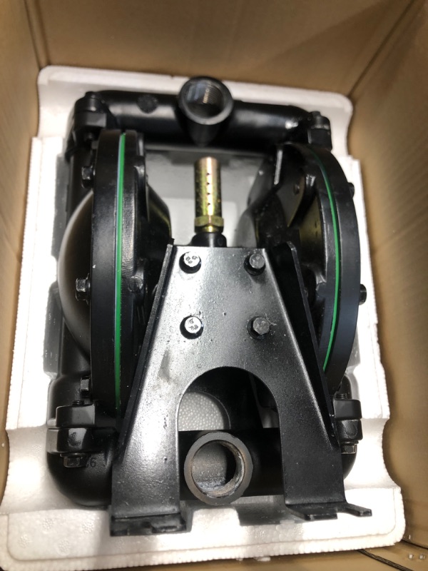 Photo 1 of VEVOR Air-Operated Double Diaphragm Pump 1 inch Inlet Outlet Aluminum 35 GPM Max 120PSI for Industrial Use, QBY4-25LF46-1inch-35 35 GPM AL Alloy Nitrile Rubber