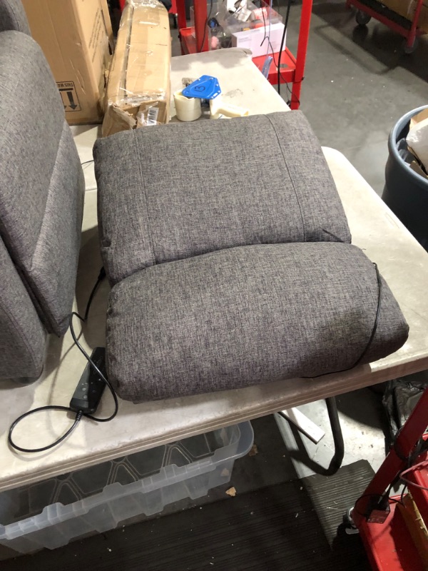 Photo 7 of ***MASSAGE FUNCTION DOESN'T WORK - SEE COMMENTS***
Sweetcrispy Recliner Chair for Adults, Massage Fabric Small Recliner Home Theater Seating with Lumbar Support, Adjustable Modern Reclining Chair with Padded Seat Backrest for Living Room (Deep Grey)